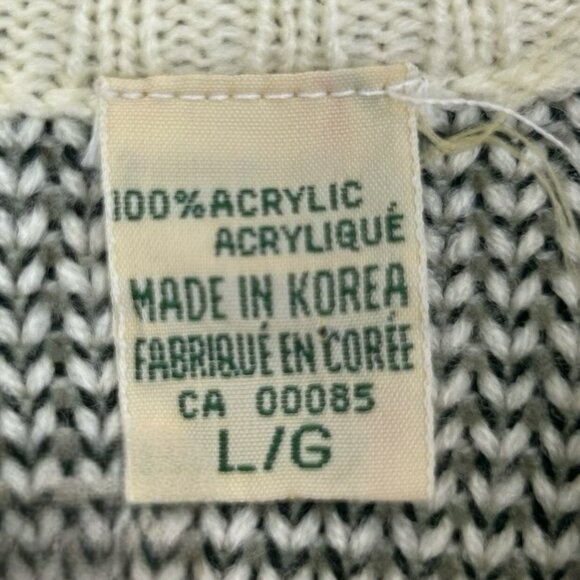 Vintage Cricketeer Sweater Mens Size Large Pullover Ski Fair Isle Crew Neck - Picture 5 of 5